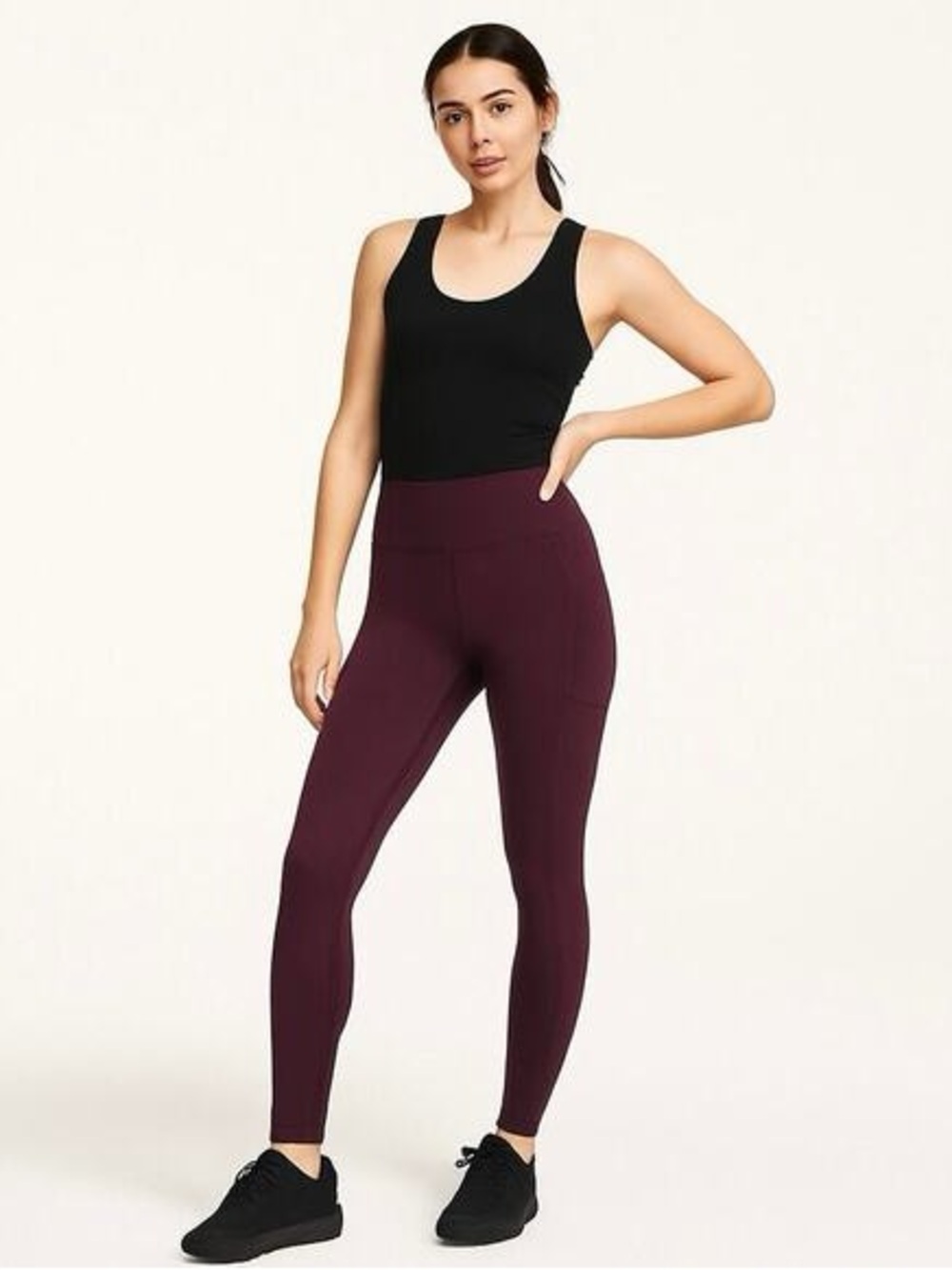 Victoria's Secret High-Waist Leggings in Plum